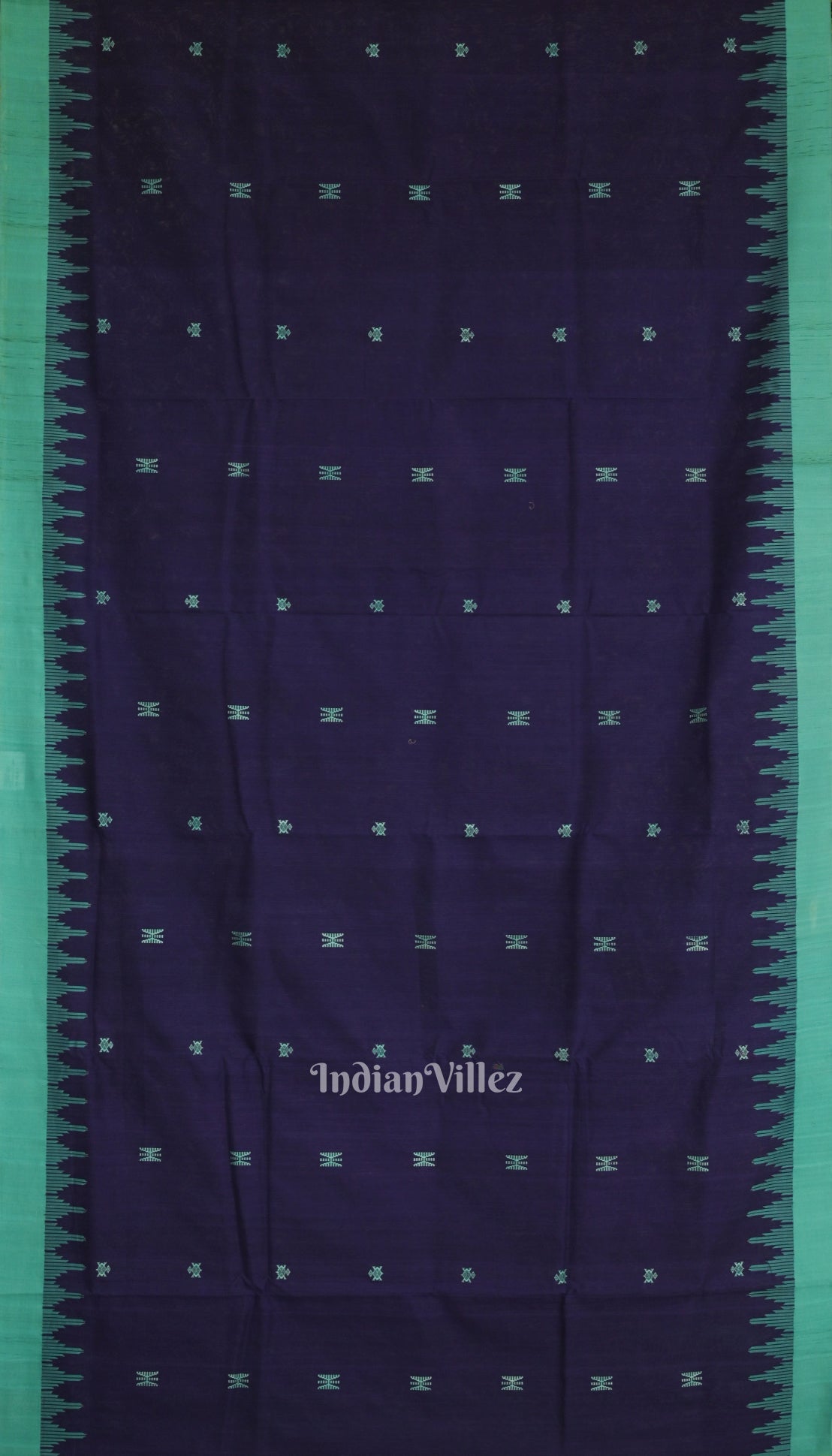 Navy Blue Odisha Ikat Sambalpuri Pure Cotton Saree