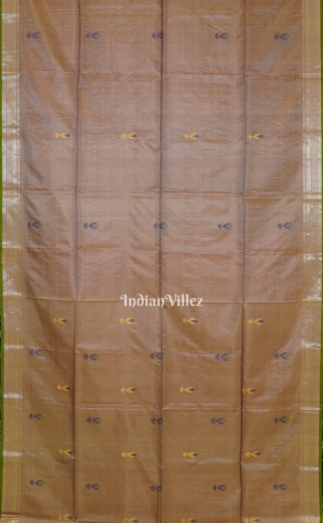 Brown With Light Yellow Handwoven South Soft Silk Saree