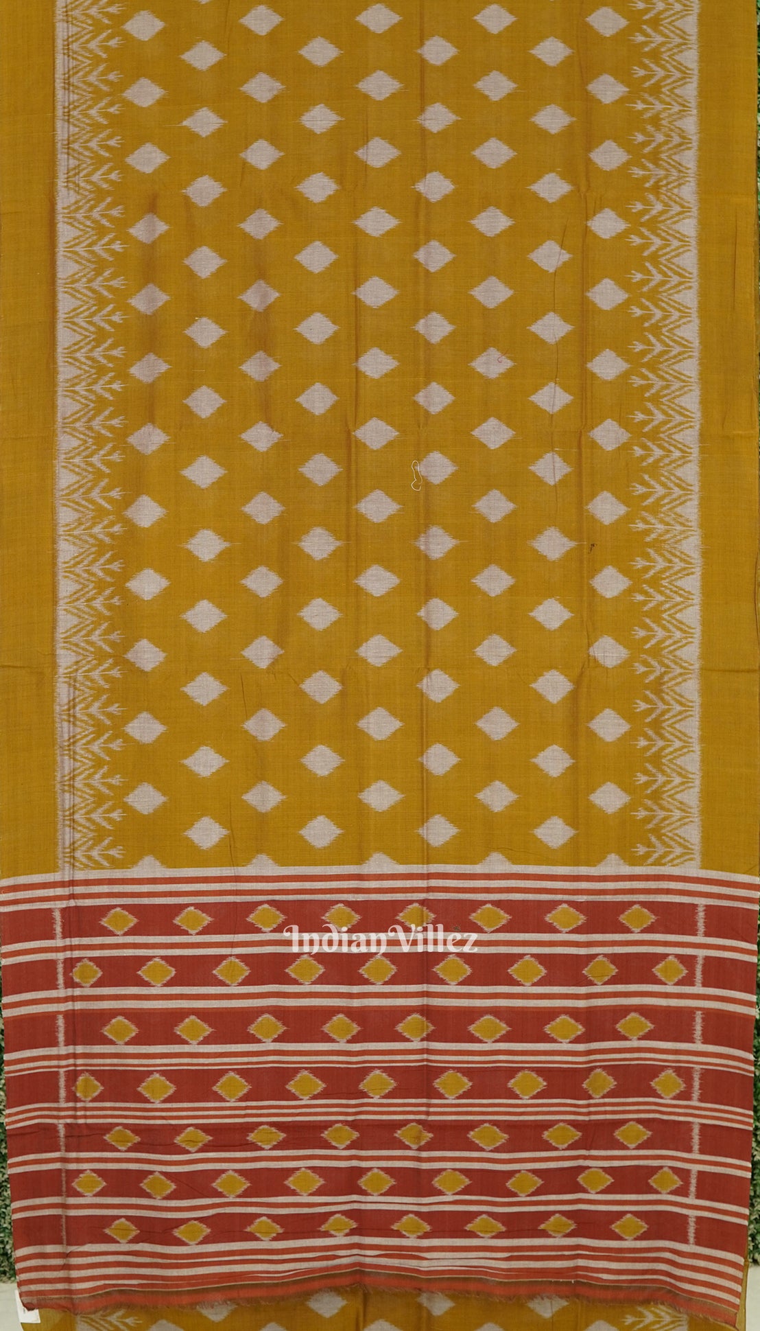 Mustard Yellow Maniabandha Jhoti Theme Cotton Saree