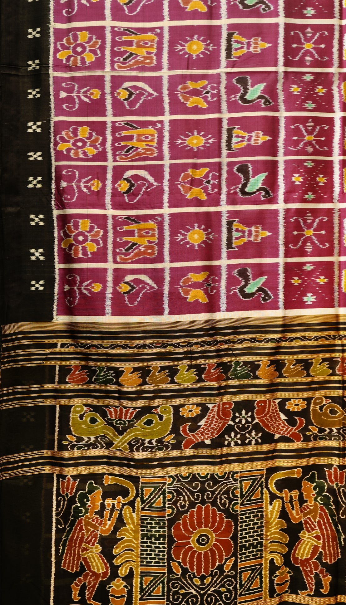 Magenta Nabakothi Contemporary Silk Saree