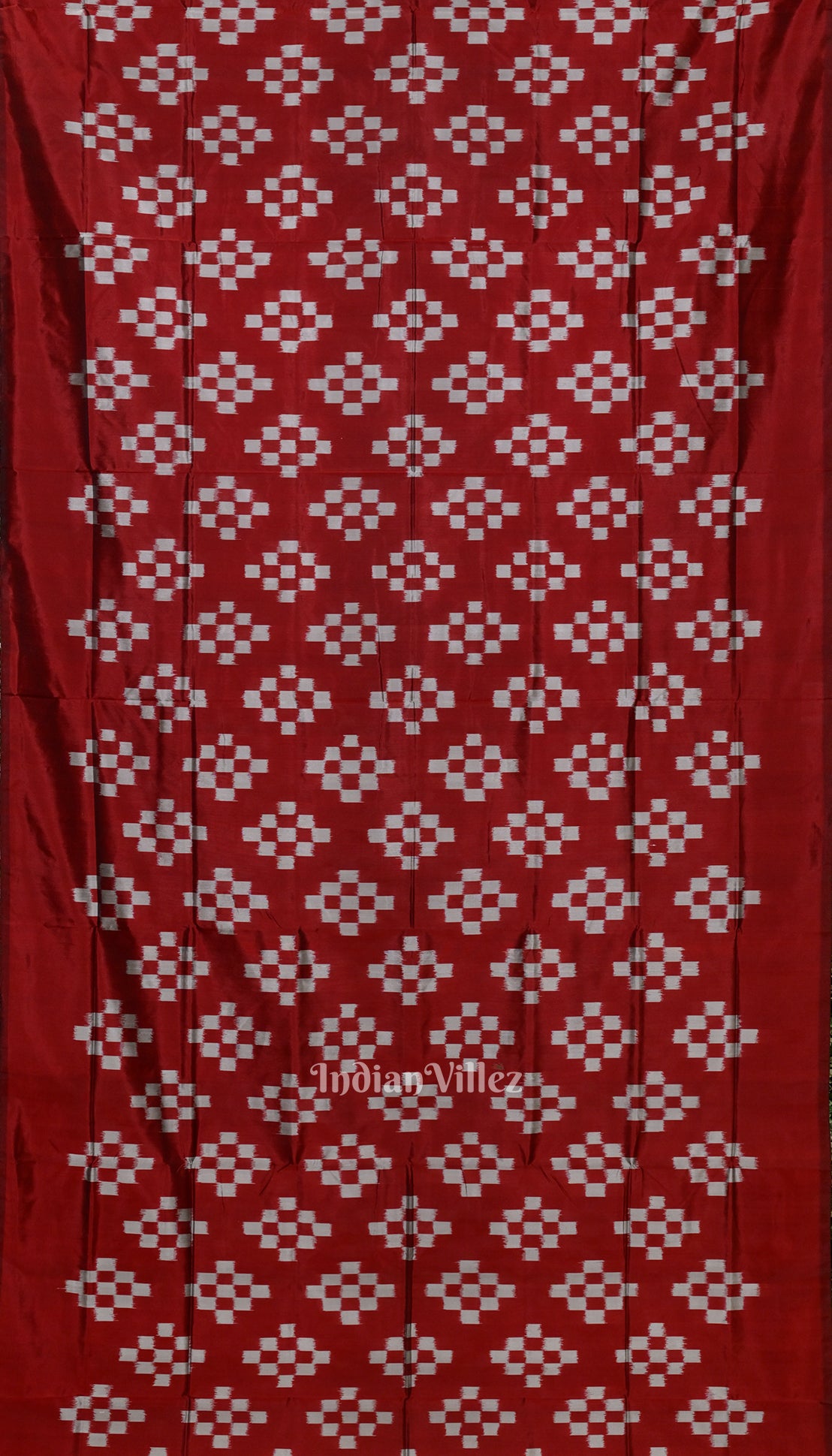 Deep Maroon Grey Pasapali Theme Sambalpuri Silk Saree