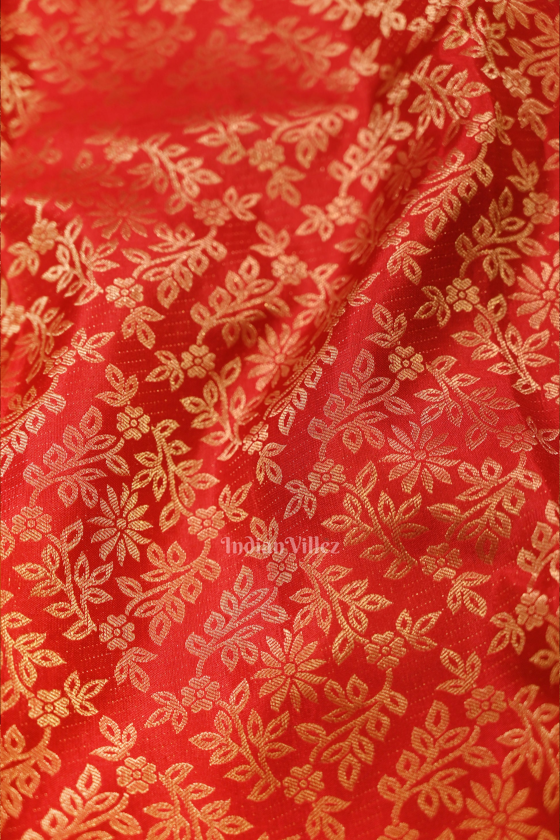 Red Kanjivaram Silk Saree with Zari Brocade