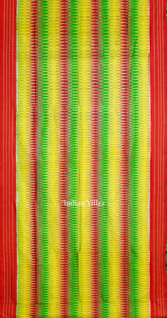 Exclusive Red Green Pochampally Ikat Handloom Silk Saree