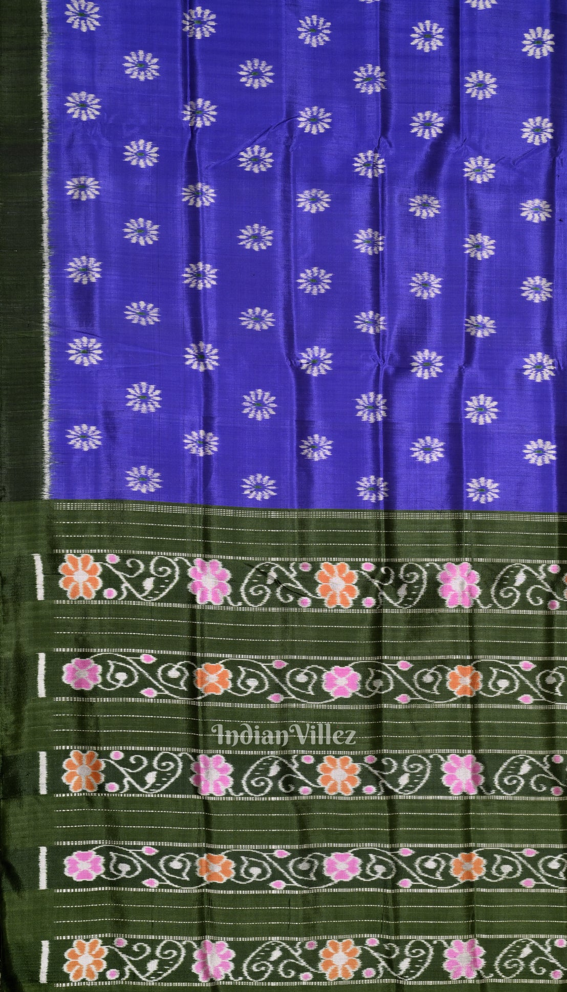 Navy Blue Odisha Ikat Designer Contemporary Silk Saree