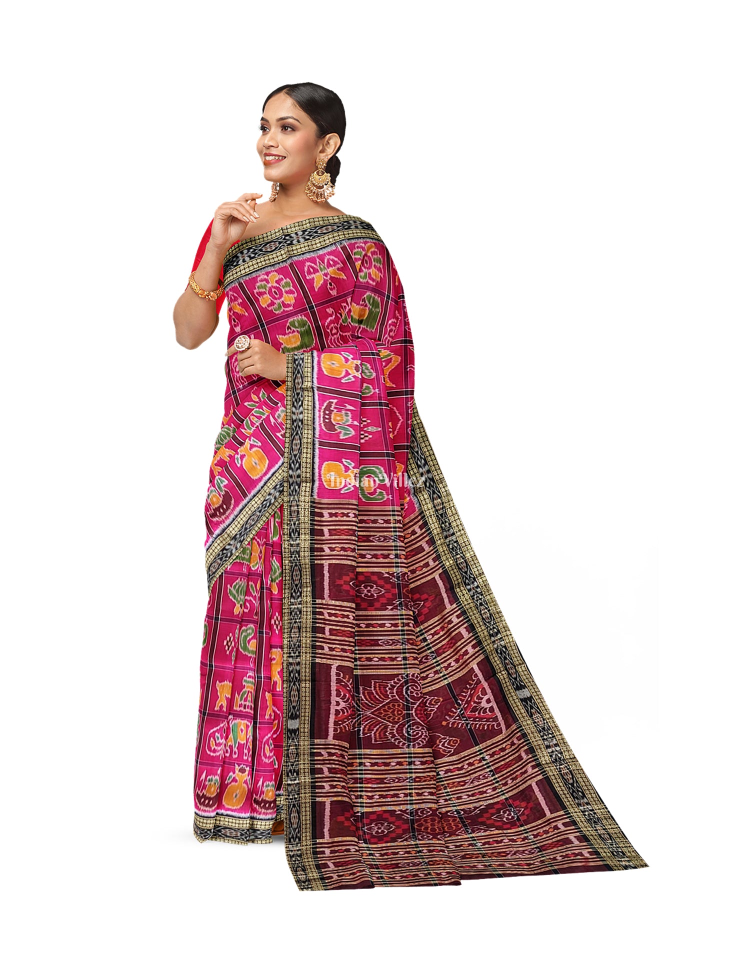 Rani Nabakothi Odisha Ikat Khandua Silk Saree