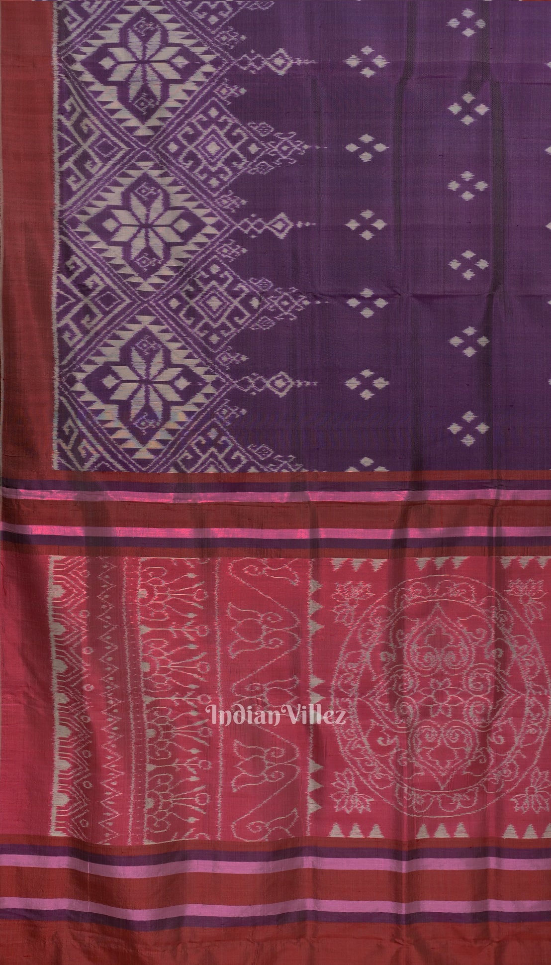 Lavender Dual Tone Odisha Ikat Designer Contemporary Silk Saree