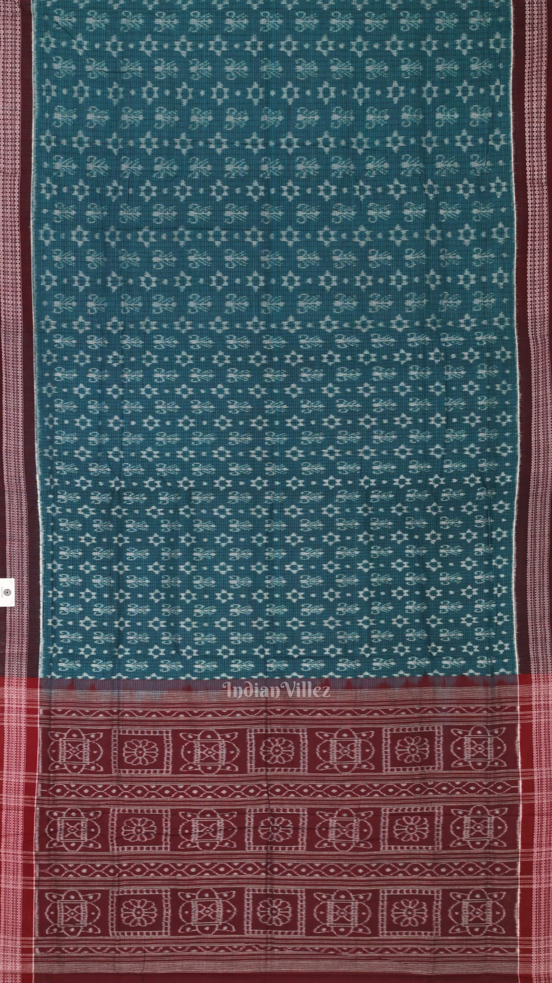 Green Coffee Tribal Theme Odisha Sambalpuri Pure Cotton Saree 