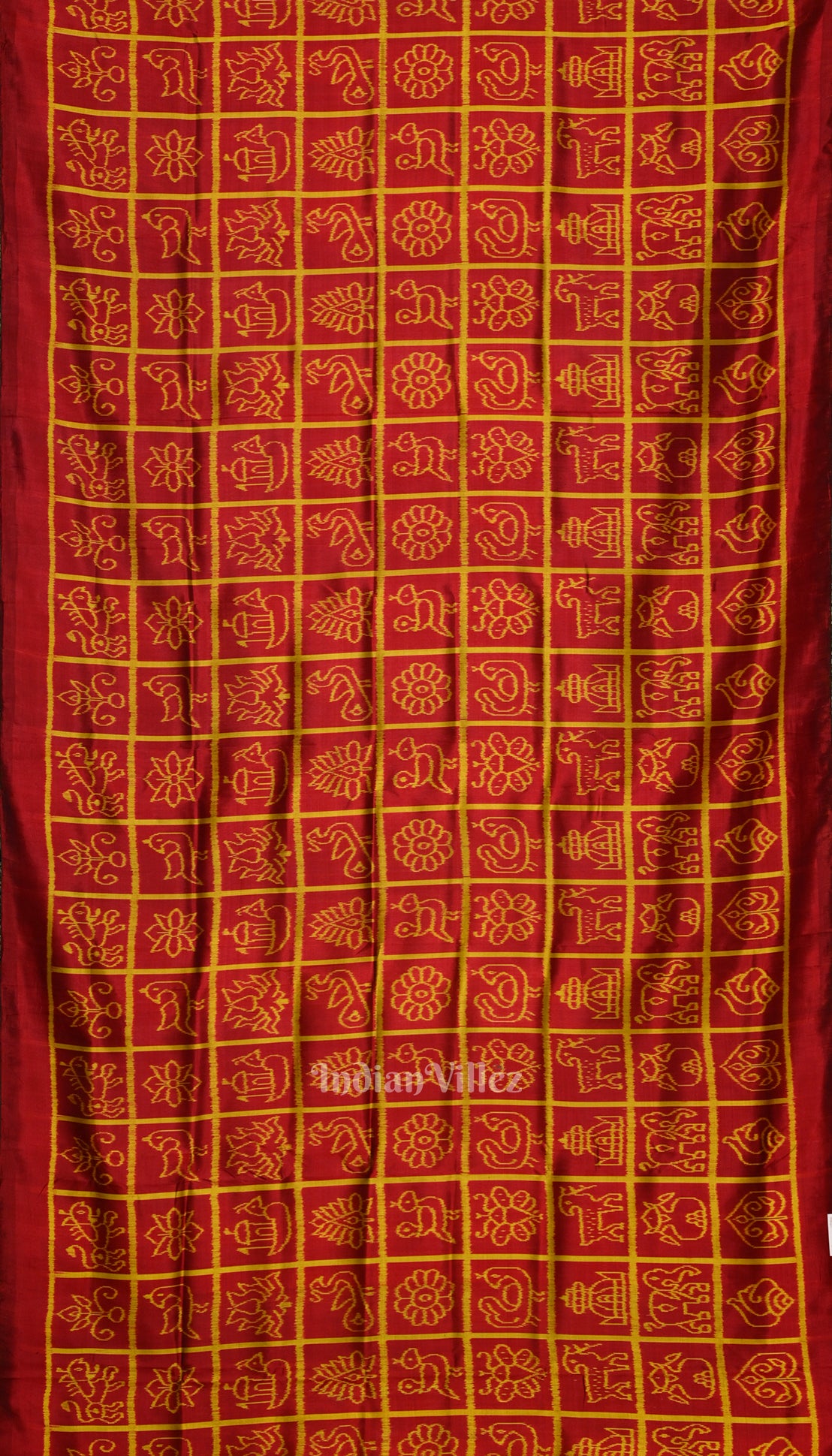 Deep Red Contemporary Silk Saree 