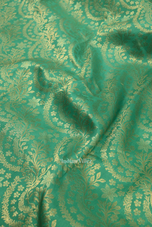 Rama Green Pure Kanjivaram Silk Saree