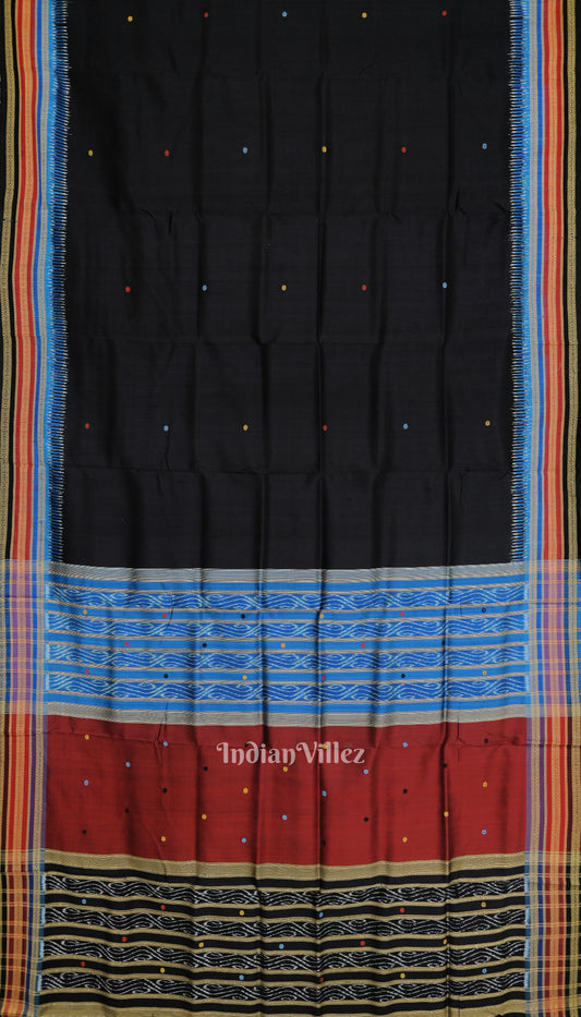 Black Kathiphera Khandua Silk Saree