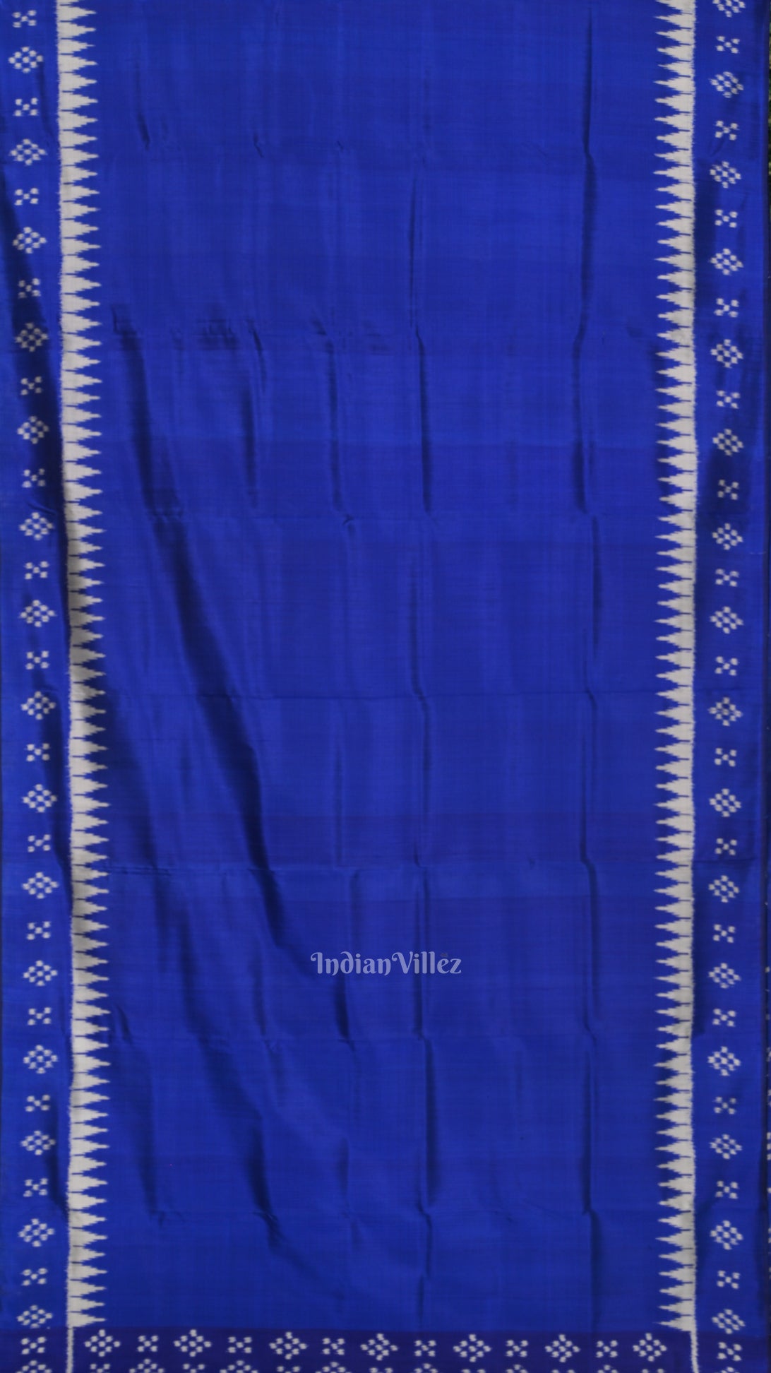 Indigo Blue Pasapali Border Odisha Ikat Contemporary Silk Saree 