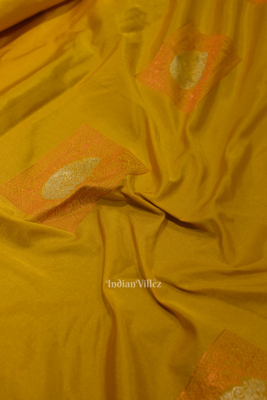 Yellow Pure Kanjivaram Silk Saree