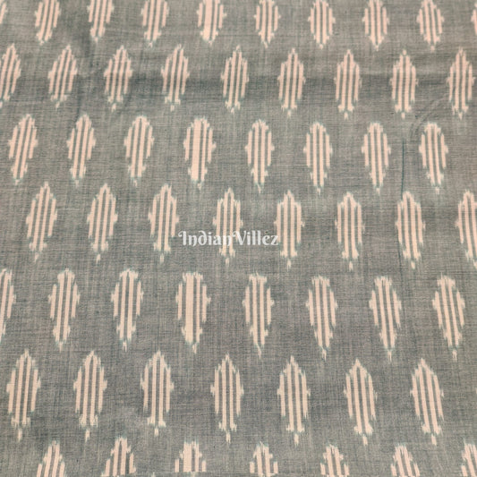 Mint Green Pochampally Ikat Cotton Fabric