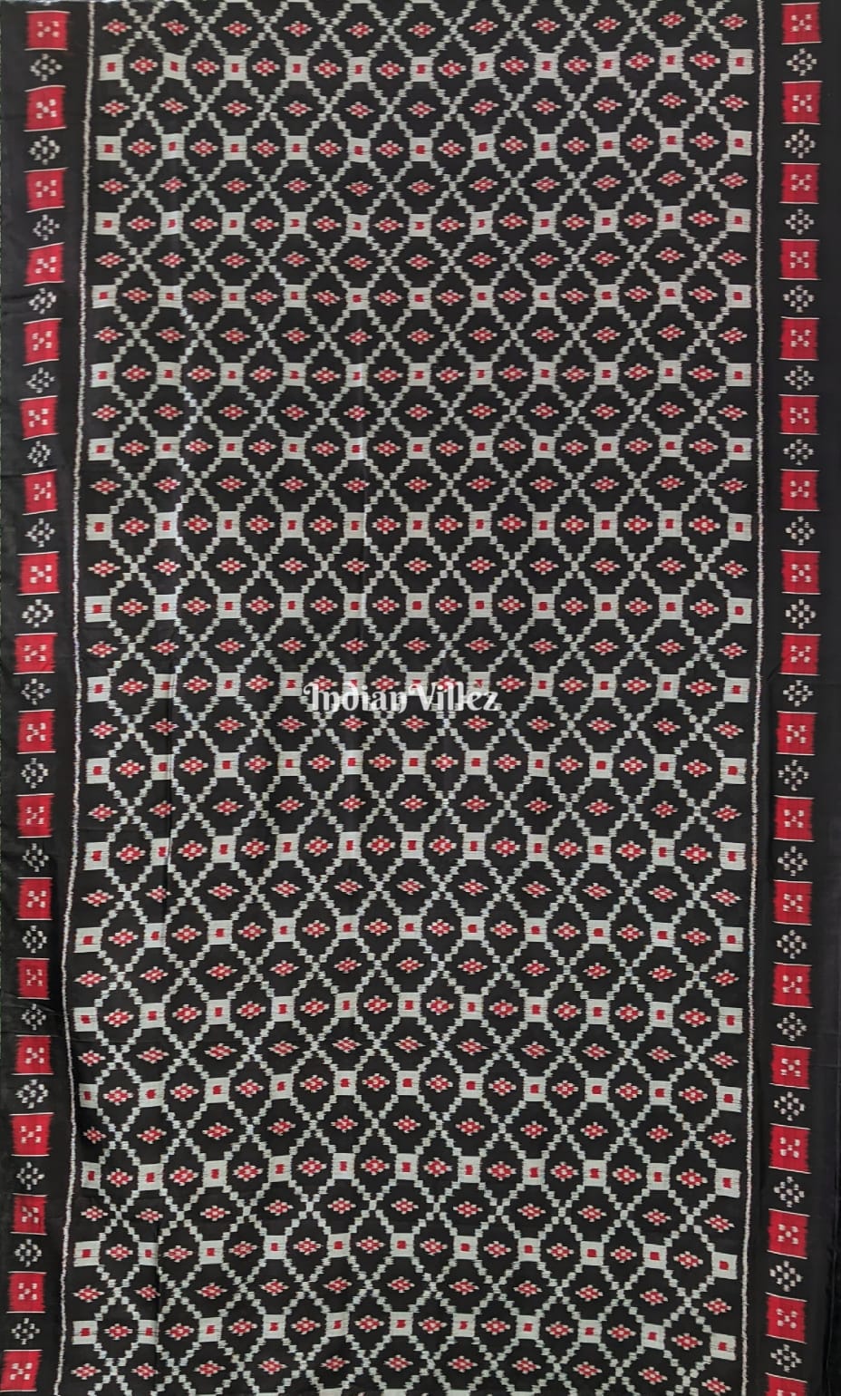 Black Red Pasapali Border Designer Contemporary Silk Saree