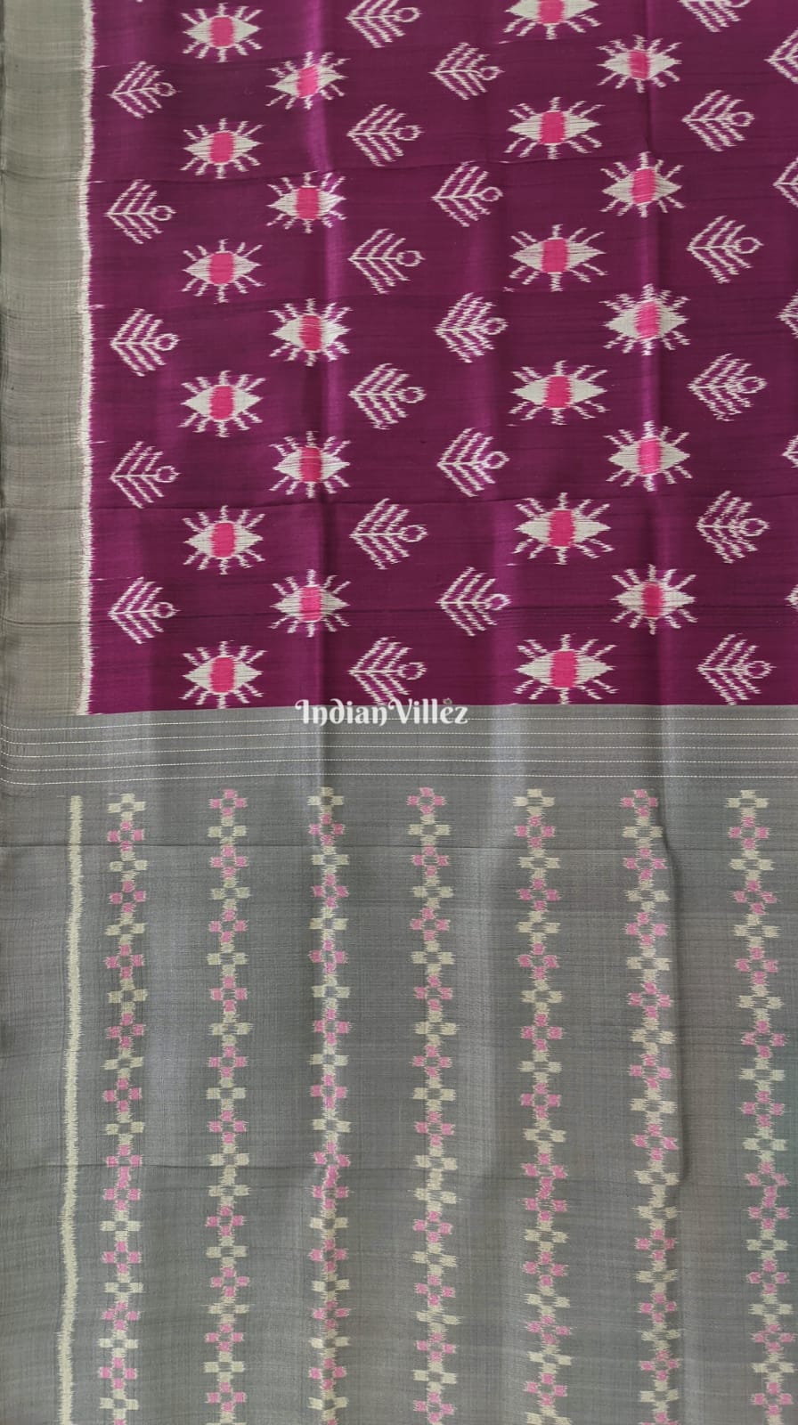 Jazzberry Jam Odisha Ikat Contemporary Silk Saree