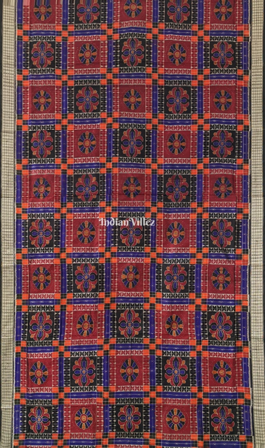 Multicolor Odisha Ikat Pure Sambalpuri Silk Saree