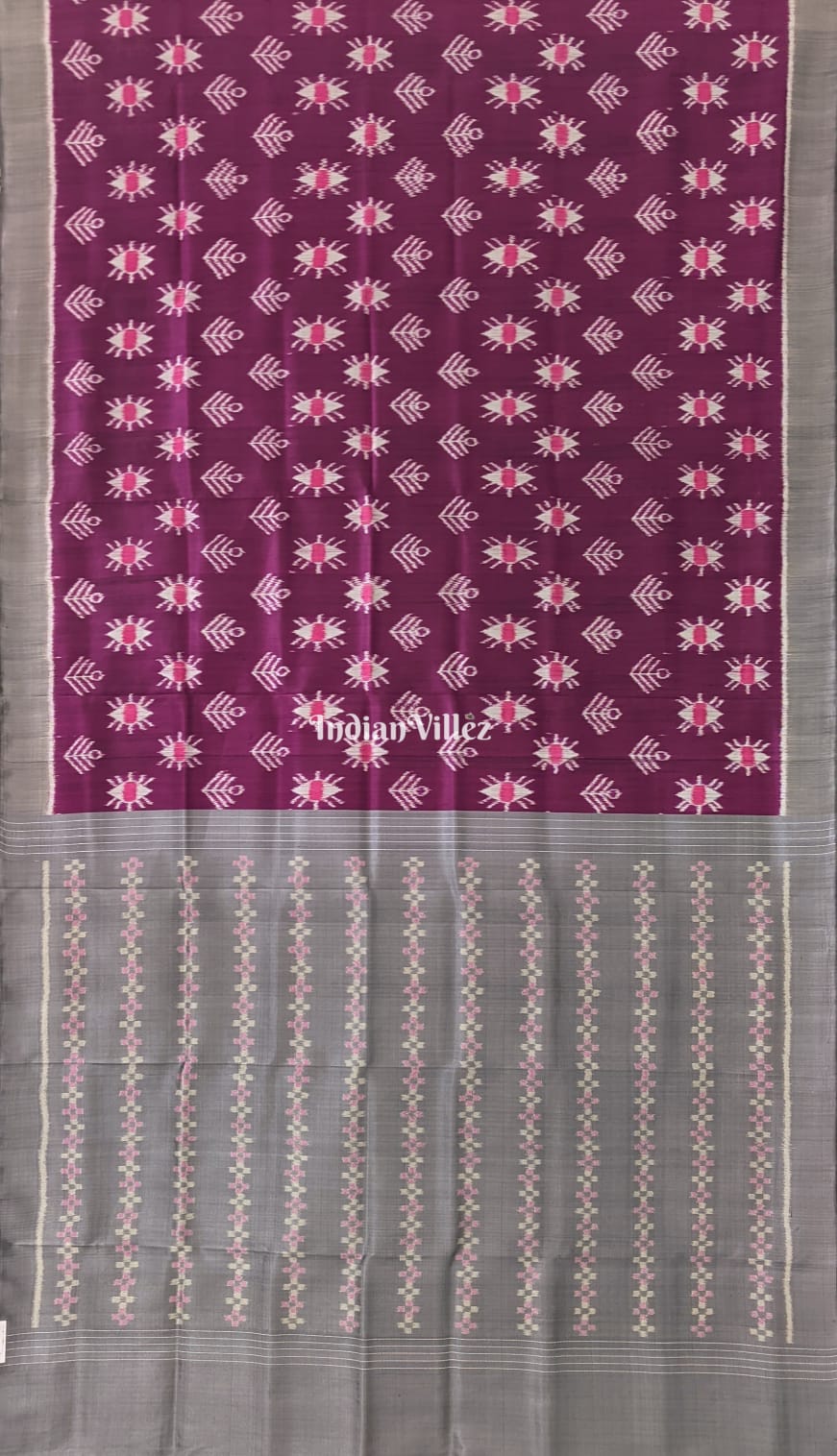 Jazzberry Jam Odisha Ikat Contemporary Silk Saree