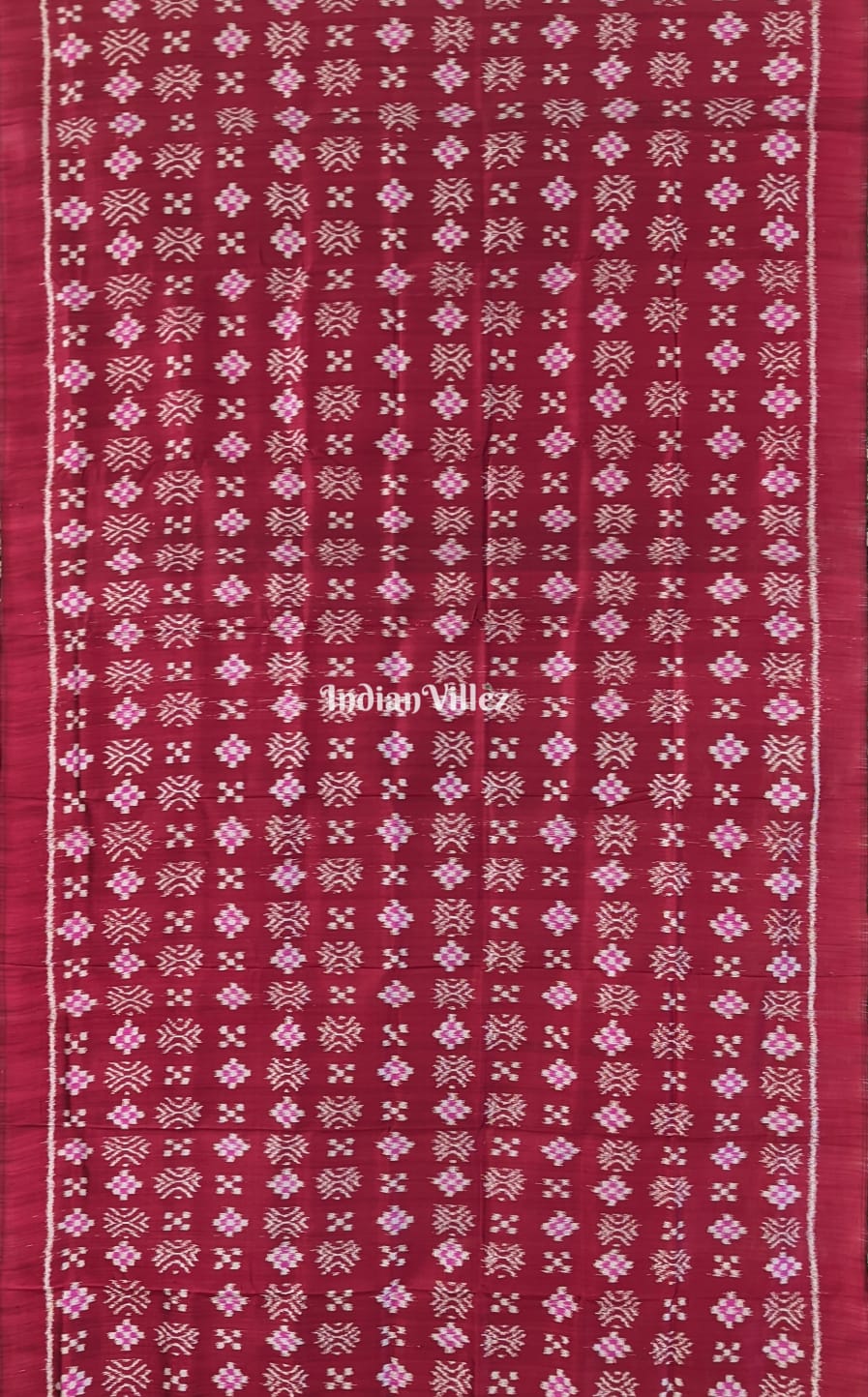 Dark Maroon Pasapali Contemporary Silk Saree