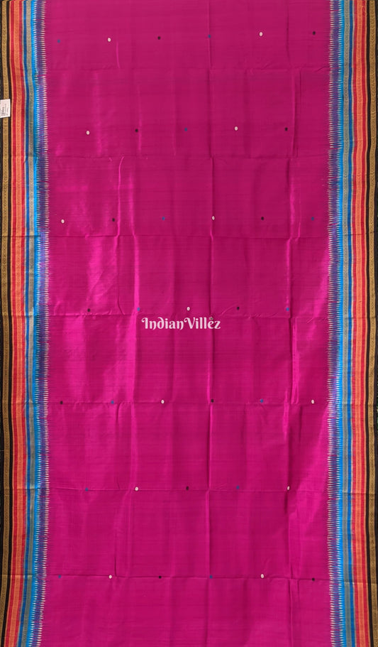 Magenta Odisha Ikat Kathiphera Khandua Silk Saree