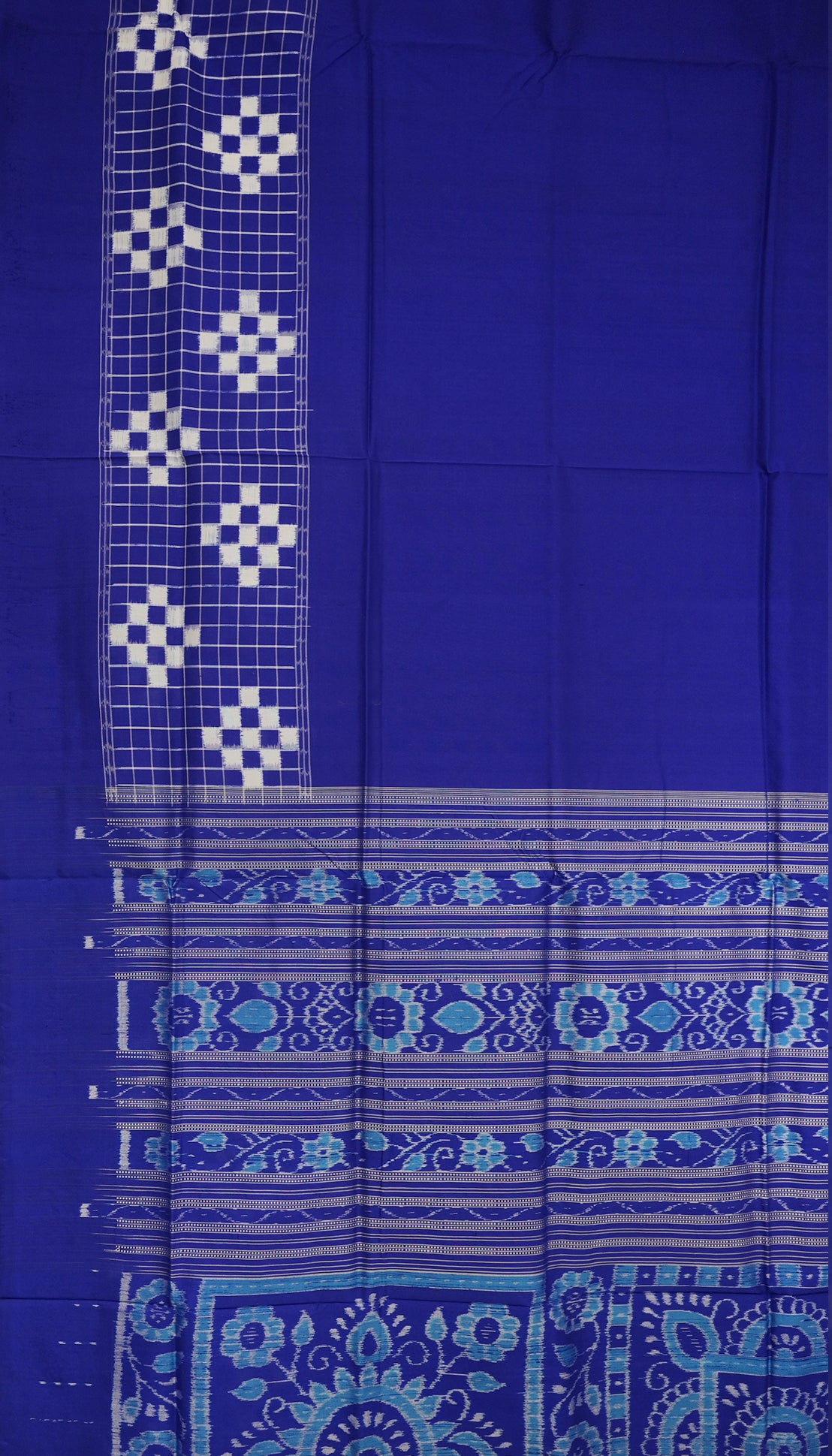 Blue Contemporary Pasapali Sambalpuri Silk Saree