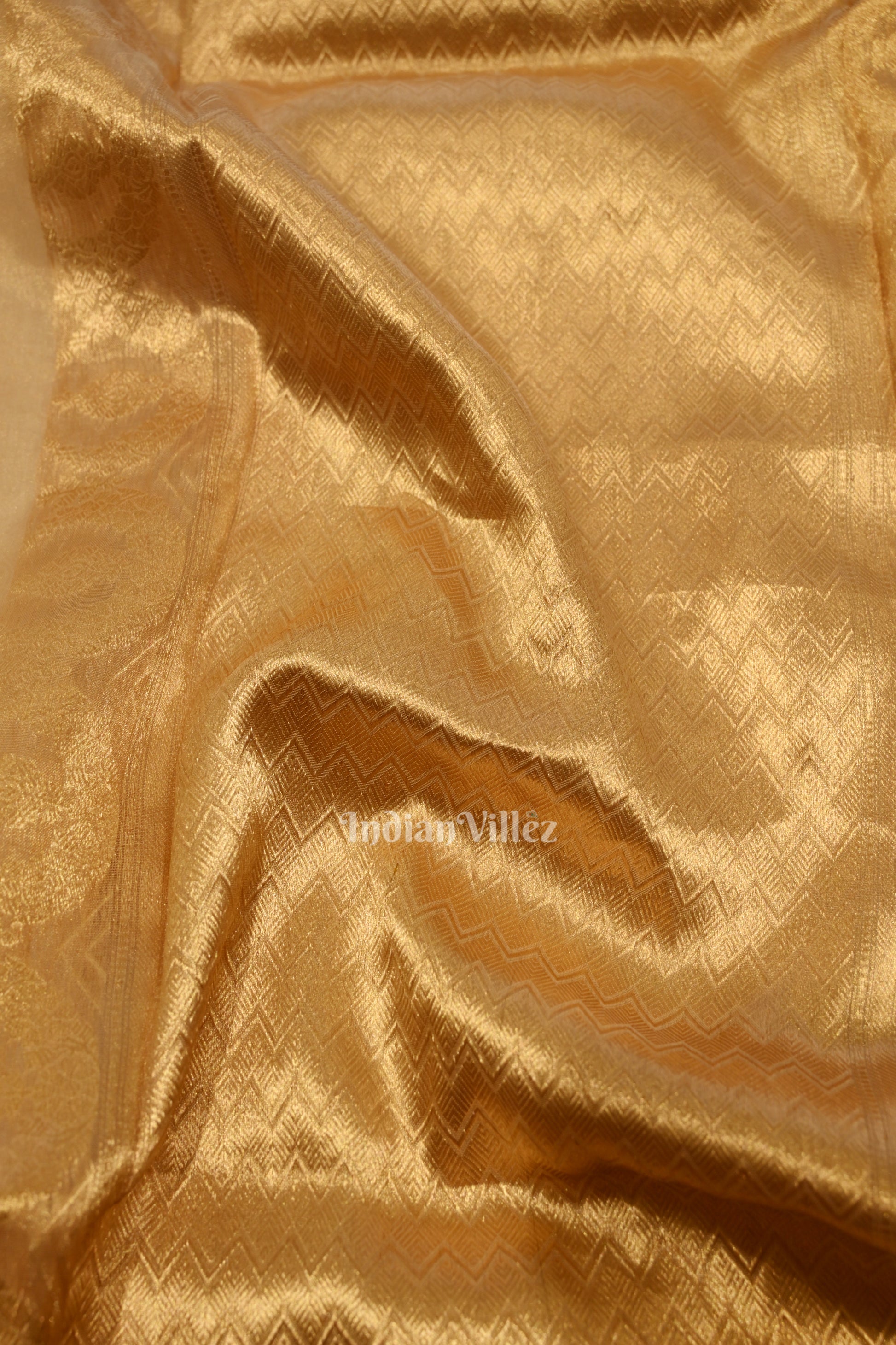 Golden Pure Organza Kora Banarasi Saree