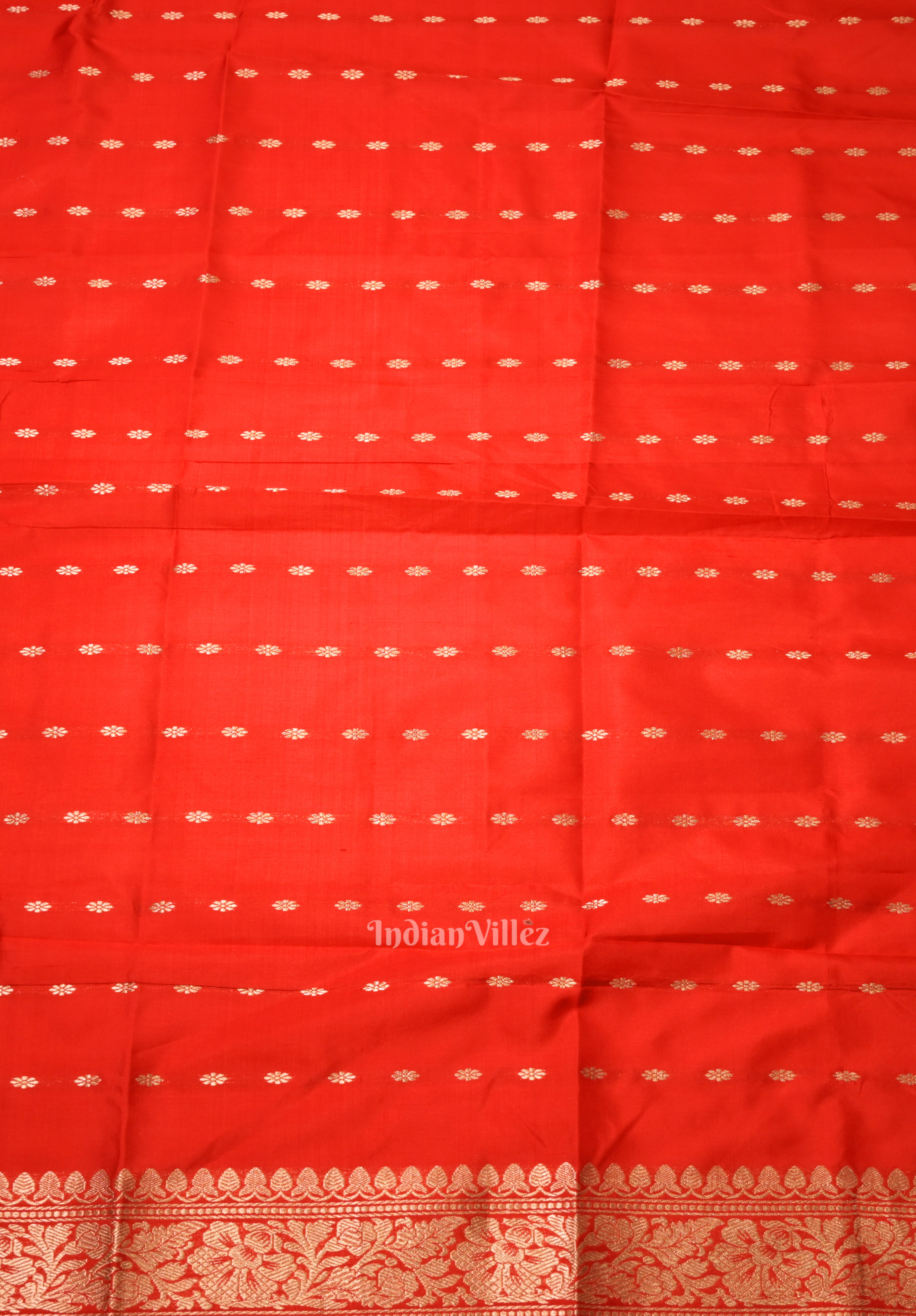 Red Banarasi Pure Katan Silk Saree