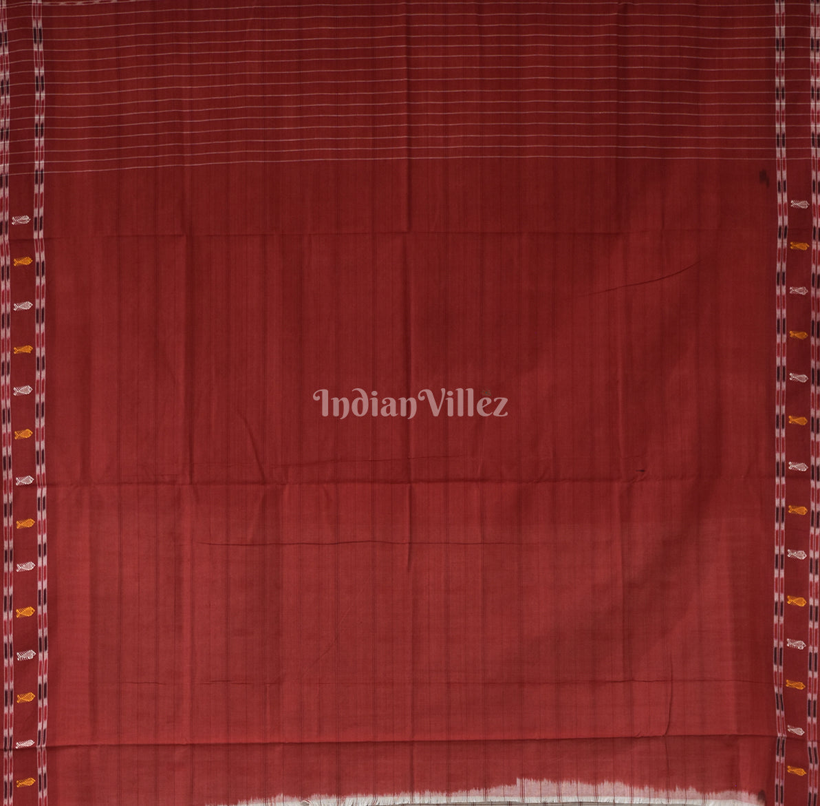 White Hazar Buti Odisha Ikat Sambalpuri Pure Cotton Saree