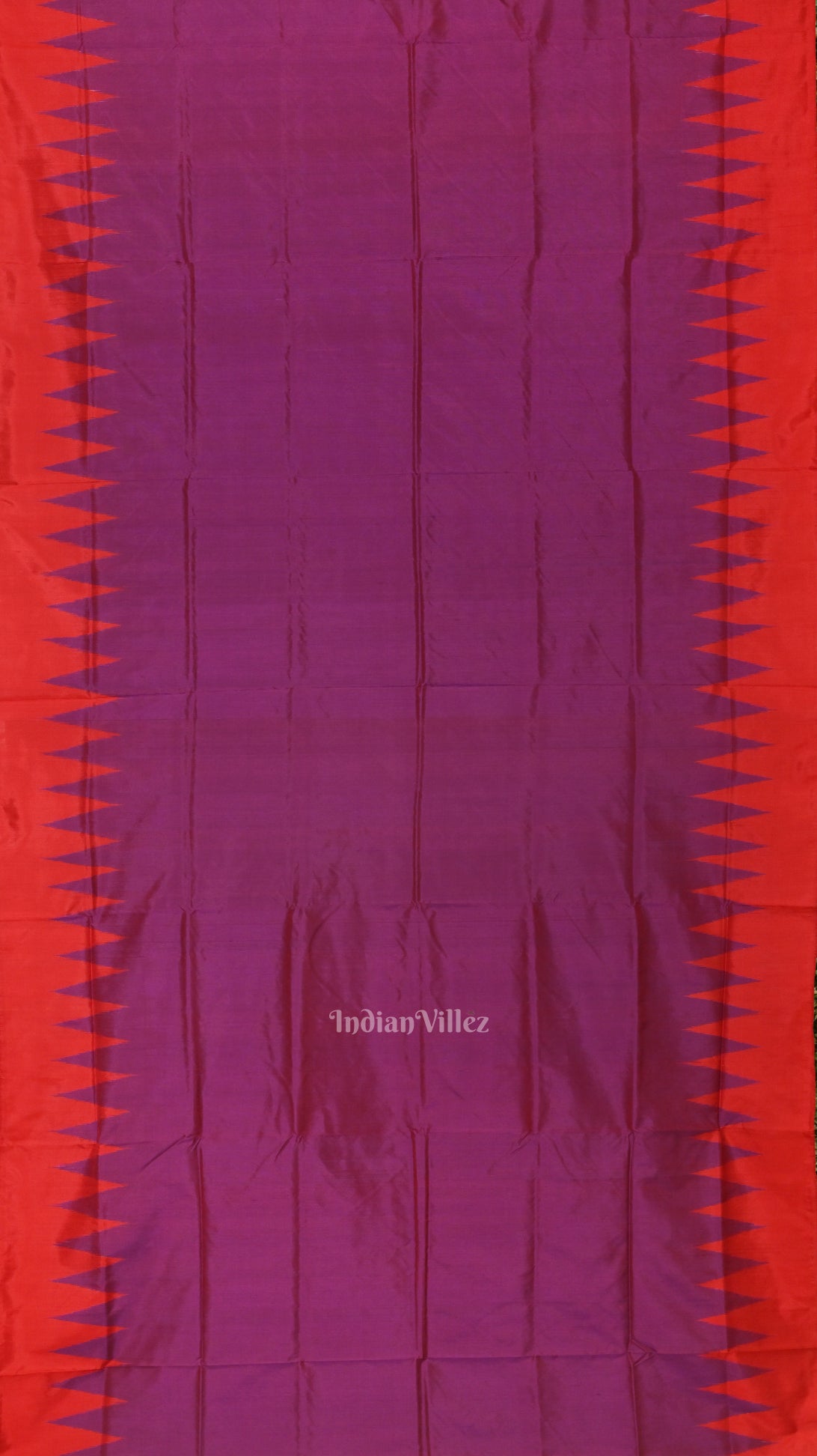 Purple Red Bomkai Sambalpuri Silk saree 