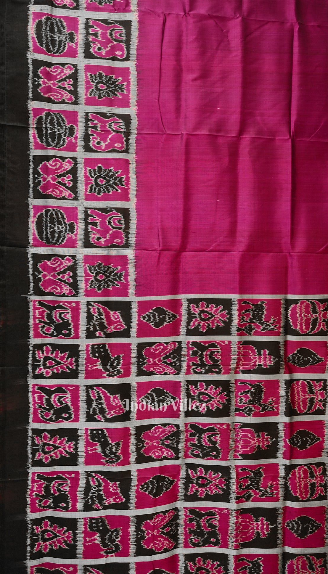 Magenta Nabakothi Contemporary Designer Silk Saree