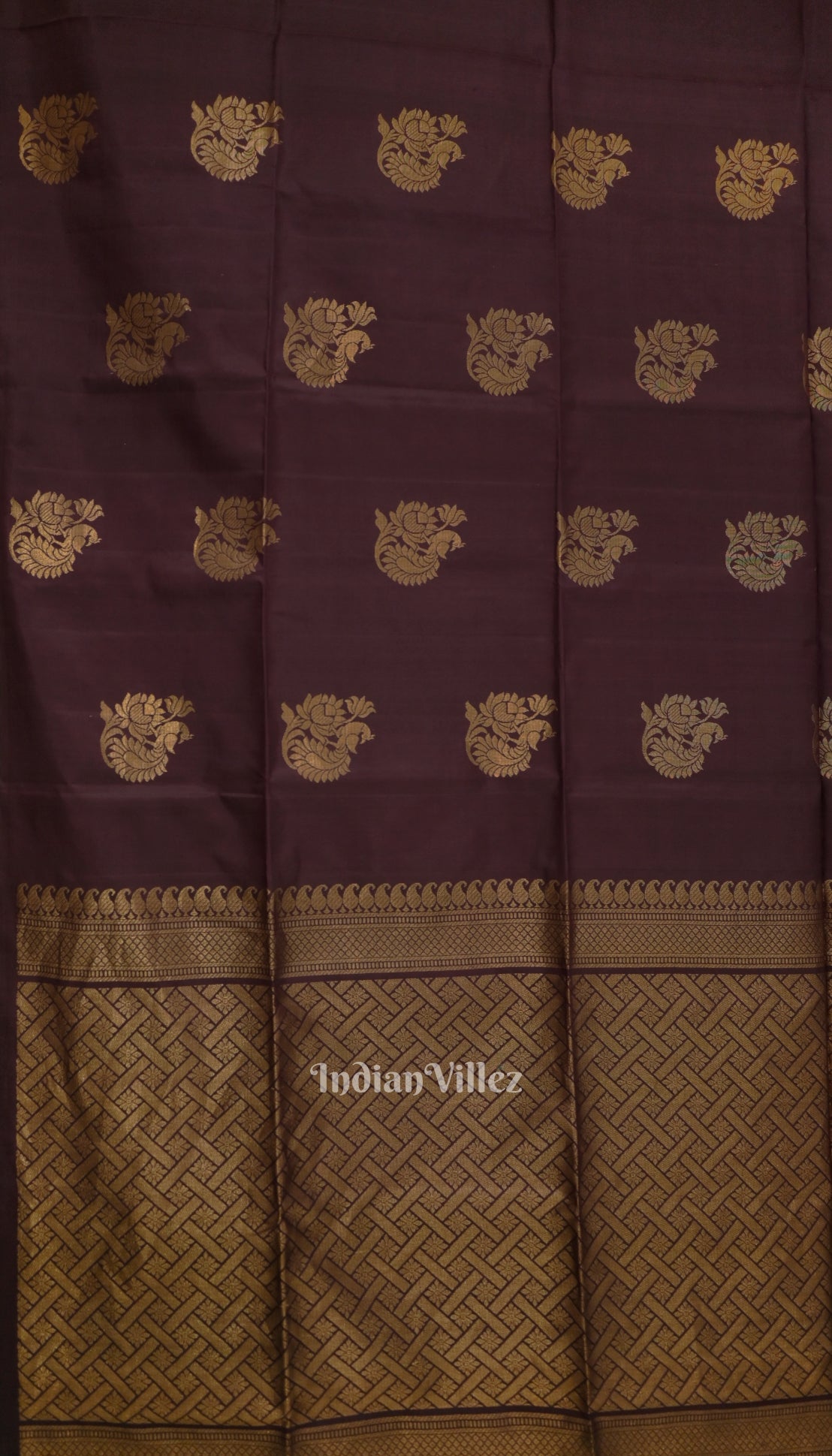 Black Coffee Pure Kanjivaram Soft Silk Saree