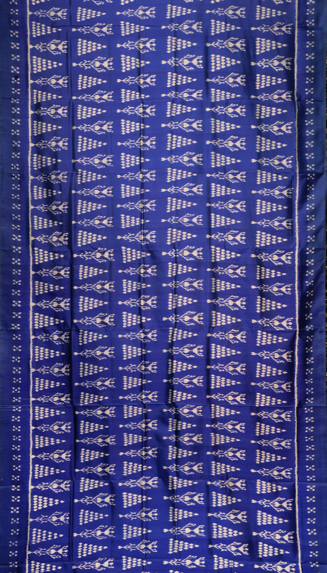 Sky Blue Tribal Body With Pasapali Border Odisha Ikat Contemporary Silk Saree