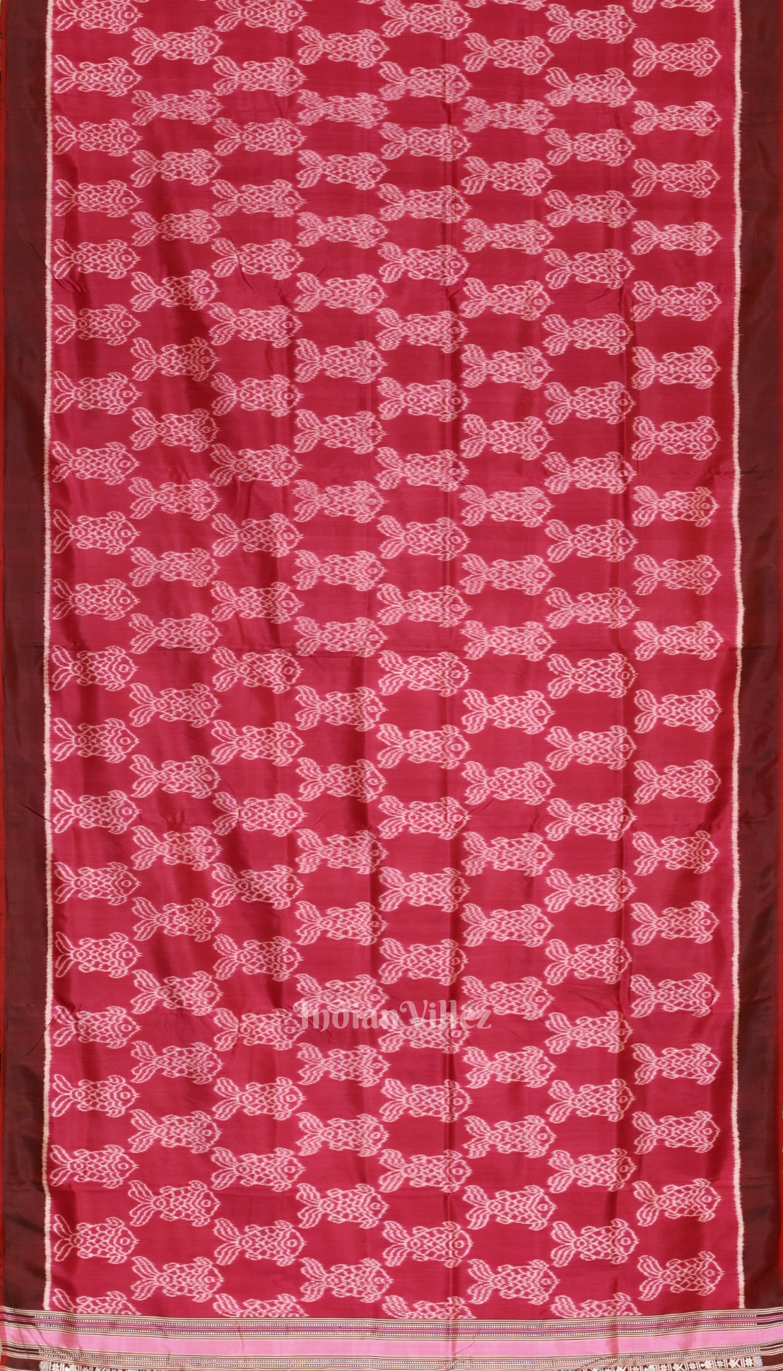 Wine Contemporary Odisha Handloom Silk Saree 