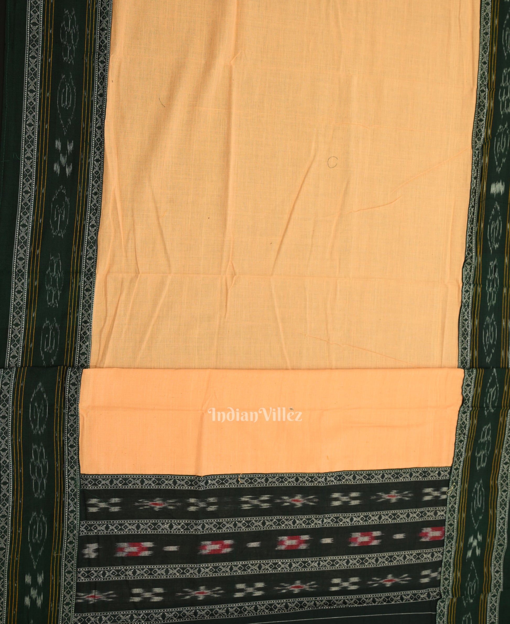 Green Cream  Maniabandha Sambalpuri Cotton Dress set & Dupatta