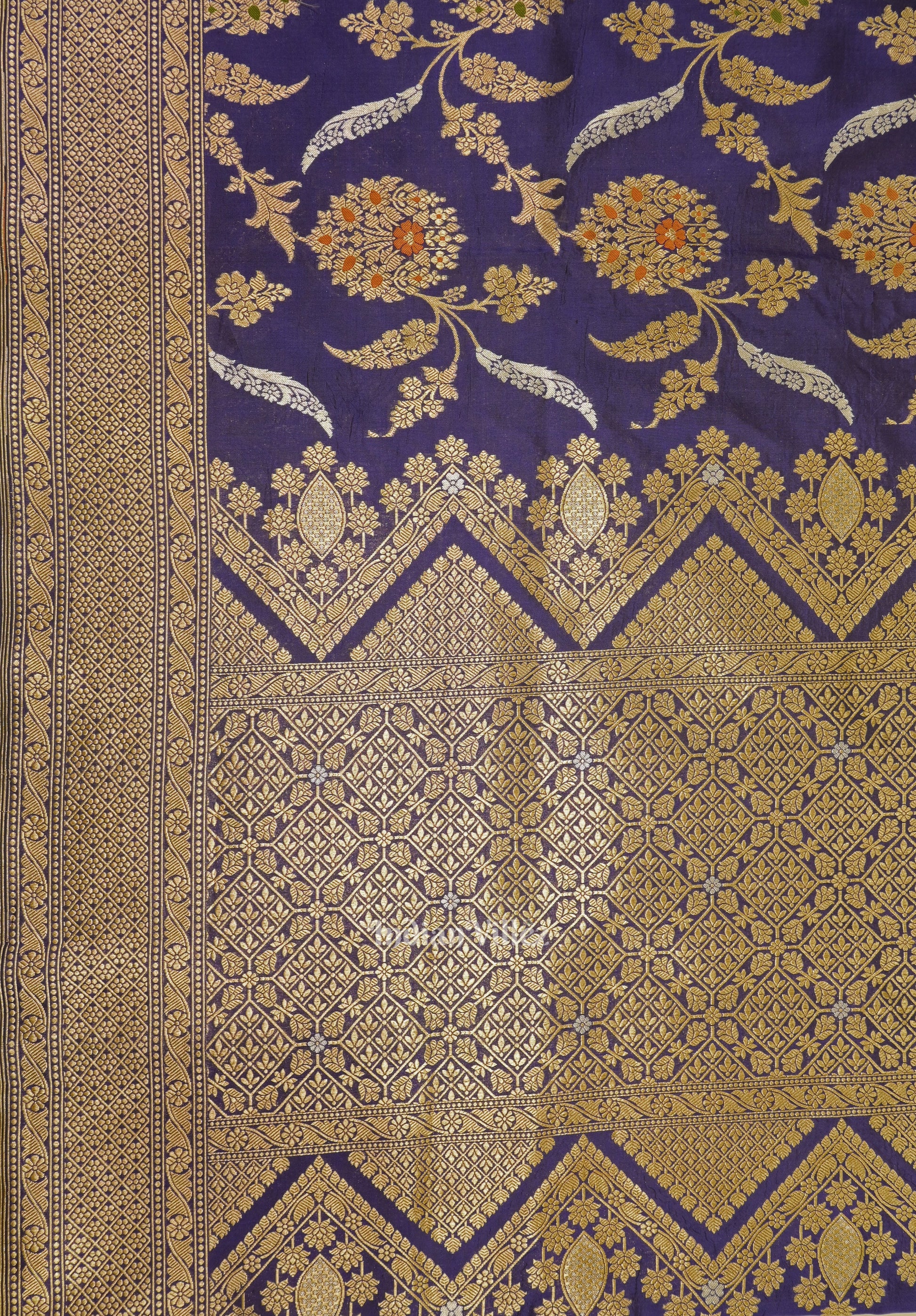 Blue Meenakari Banarasi Katan Silk Saree