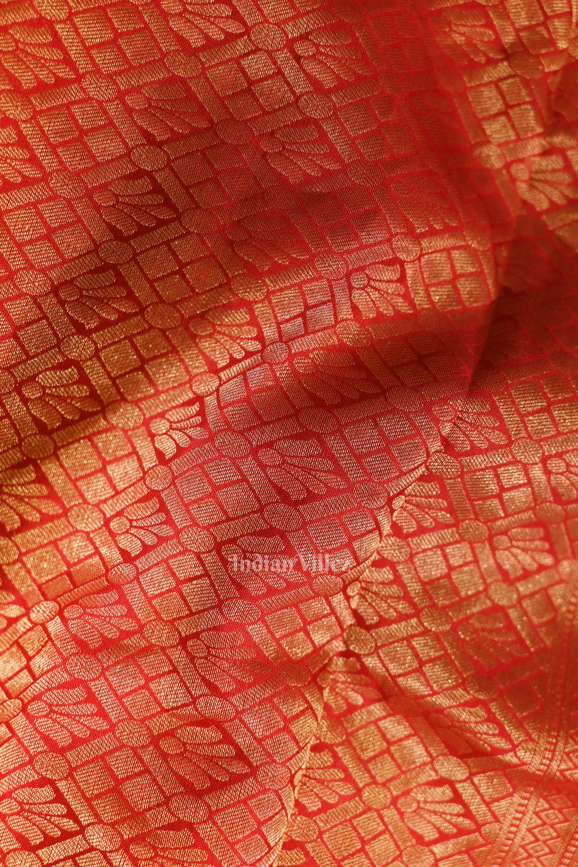 Red Kanjivaram Silk Saree with Zari Brocade