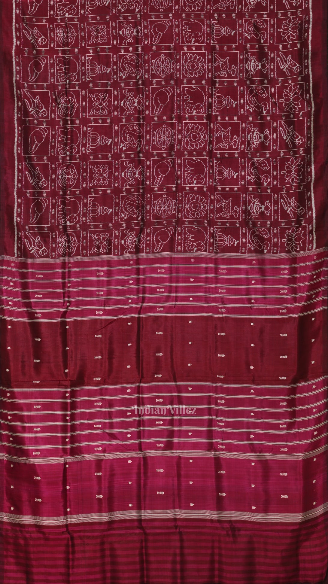 Wine Nabakothi Contemporary Designer Silk Saree