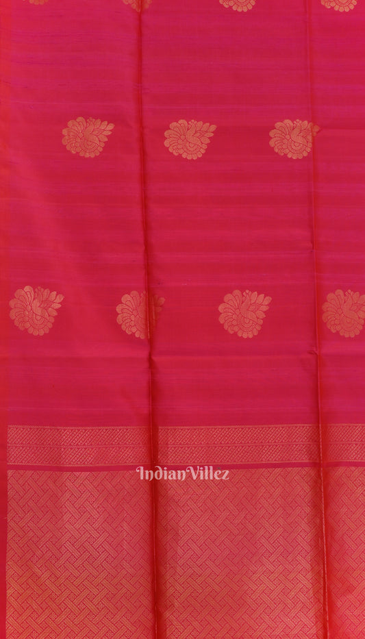 Rani Pink Pure Kanjivaram Soft Silk Saree