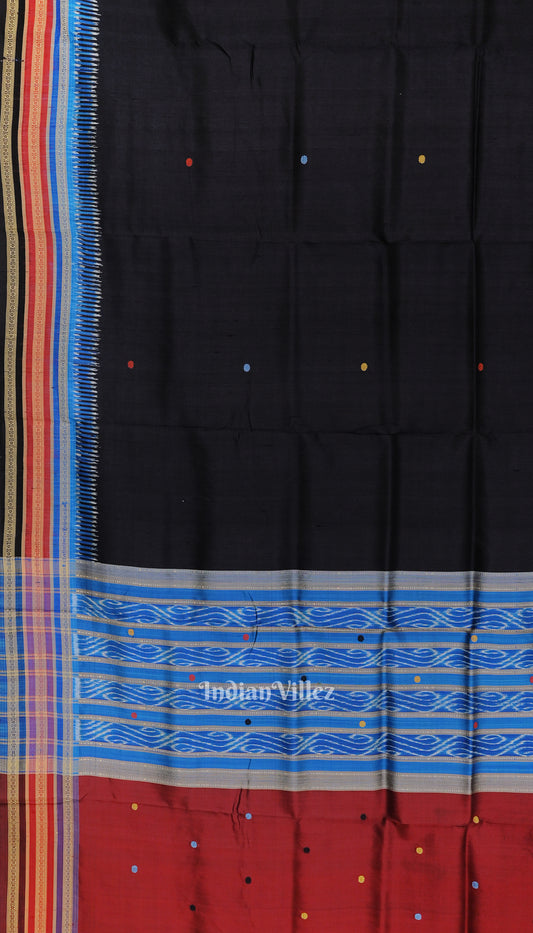 Black Kathiphera Khandua Silk Saree