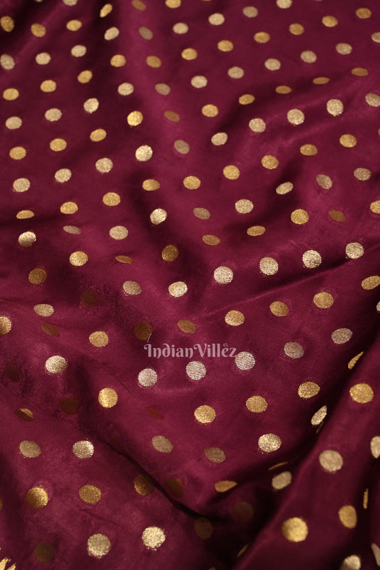 Purple  Banarasi Silk Saree With Paithani Border and Pallu 