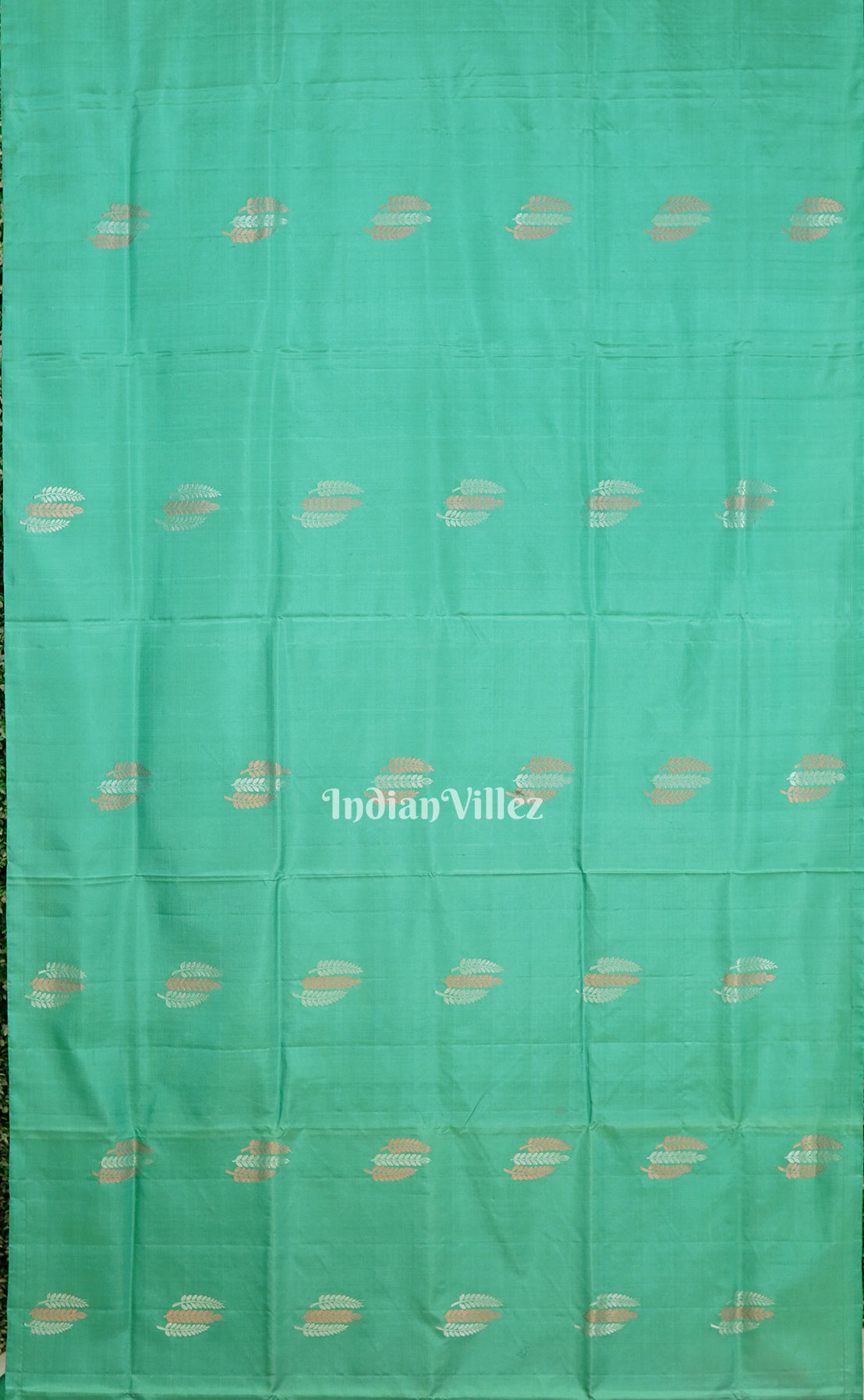 Sea Green With Pink Pure Kanjivaram Soft Silk Saree