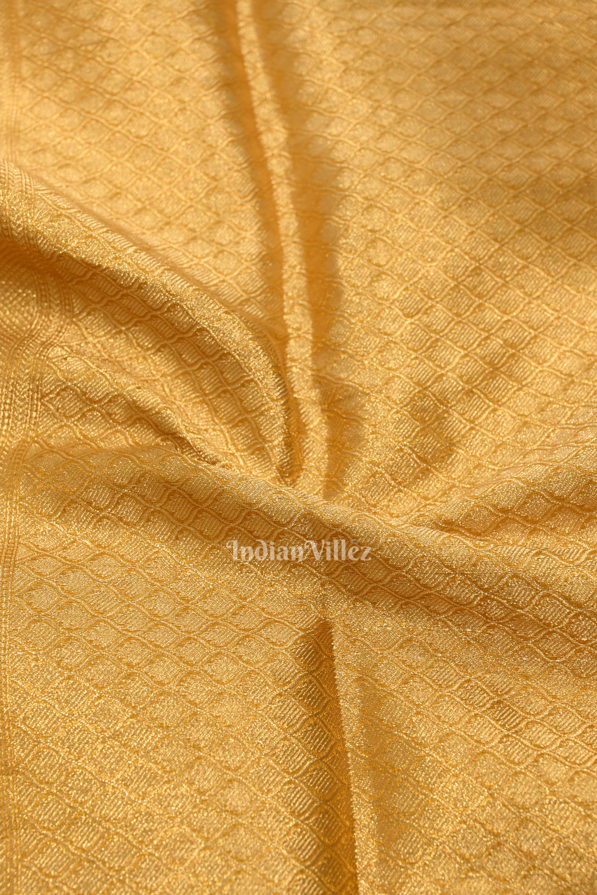 Mustard Yellow Zari Woven Kora Organza Banarasi Saree