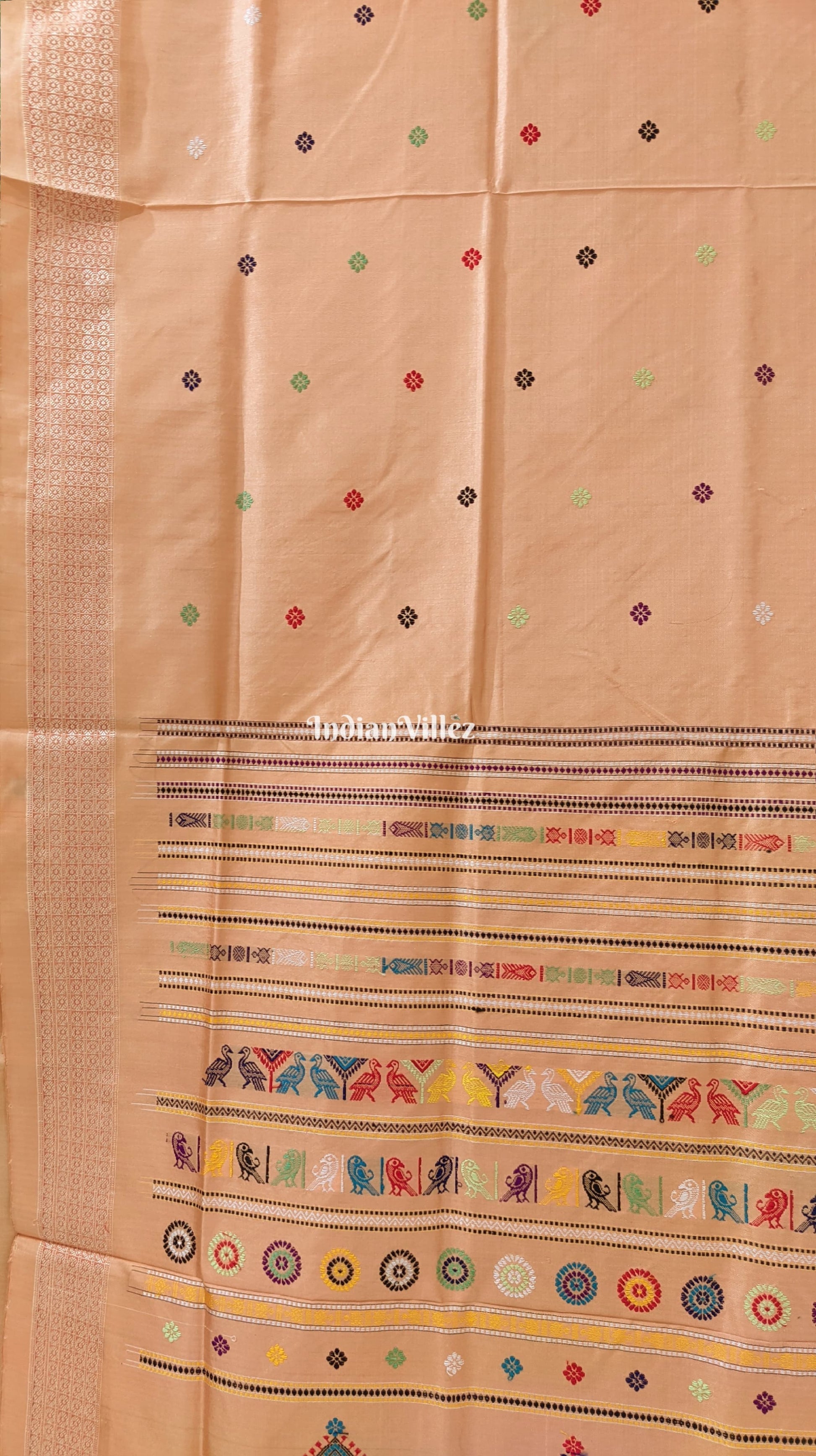 Sandal Sambalpuri Ikat Dolabedi Silk Saree