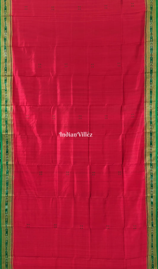 Red Green Odisha Ikat Khandua Silk Saree