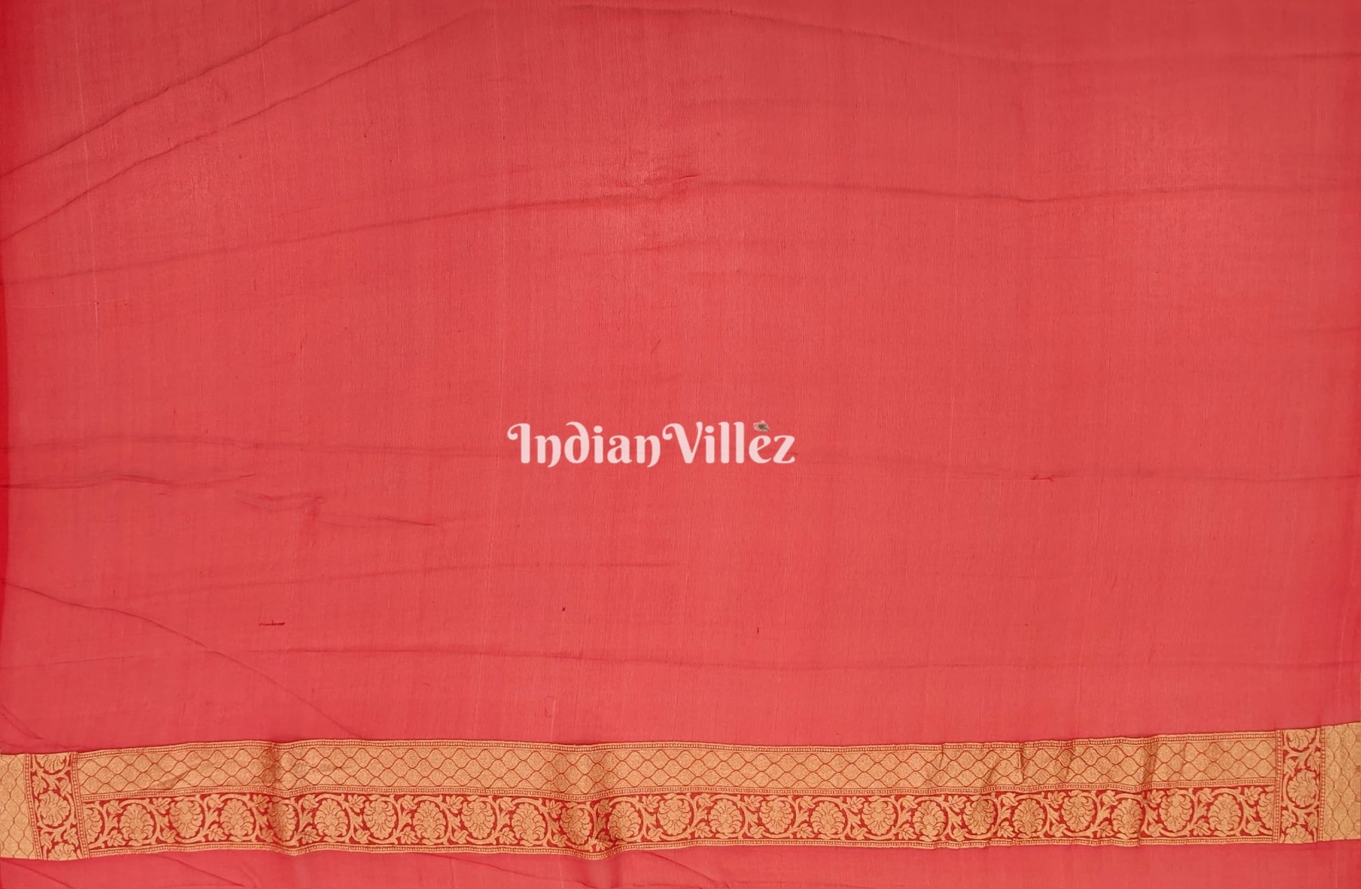 Red Pure Banarasi Georgette Saree