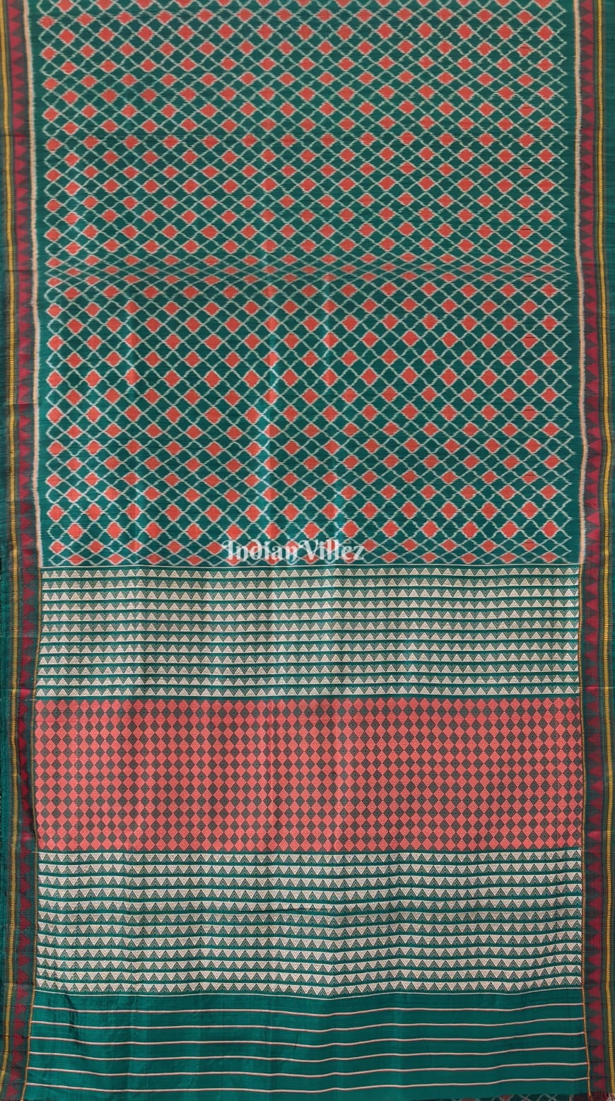 Dynasty Green Dongria Border Designer Contemporary Silk Saree