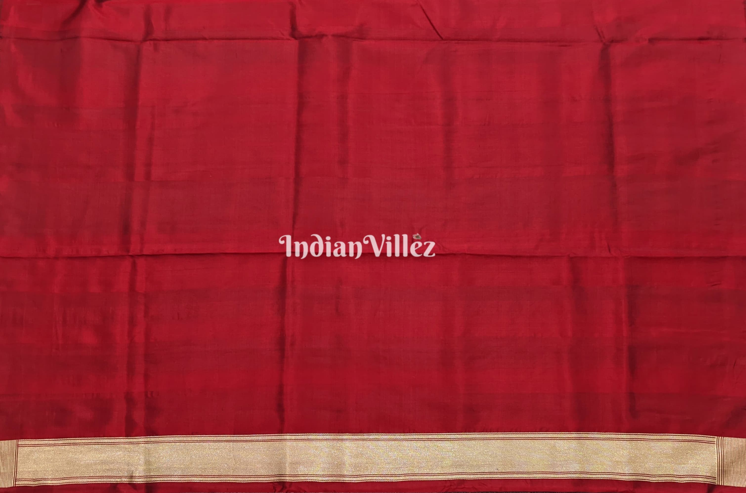 Maroon Handwoven Banarasi Katan Silk Saree with Kashi Ghat Weaves