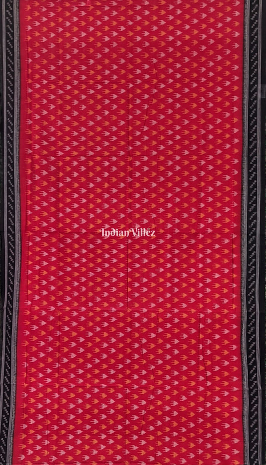 Red Maniabandha Odisha Ikat Cotton Saree