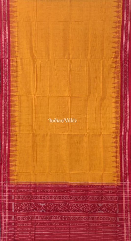 Yellow Maniabandha Cotton Jharana Saree