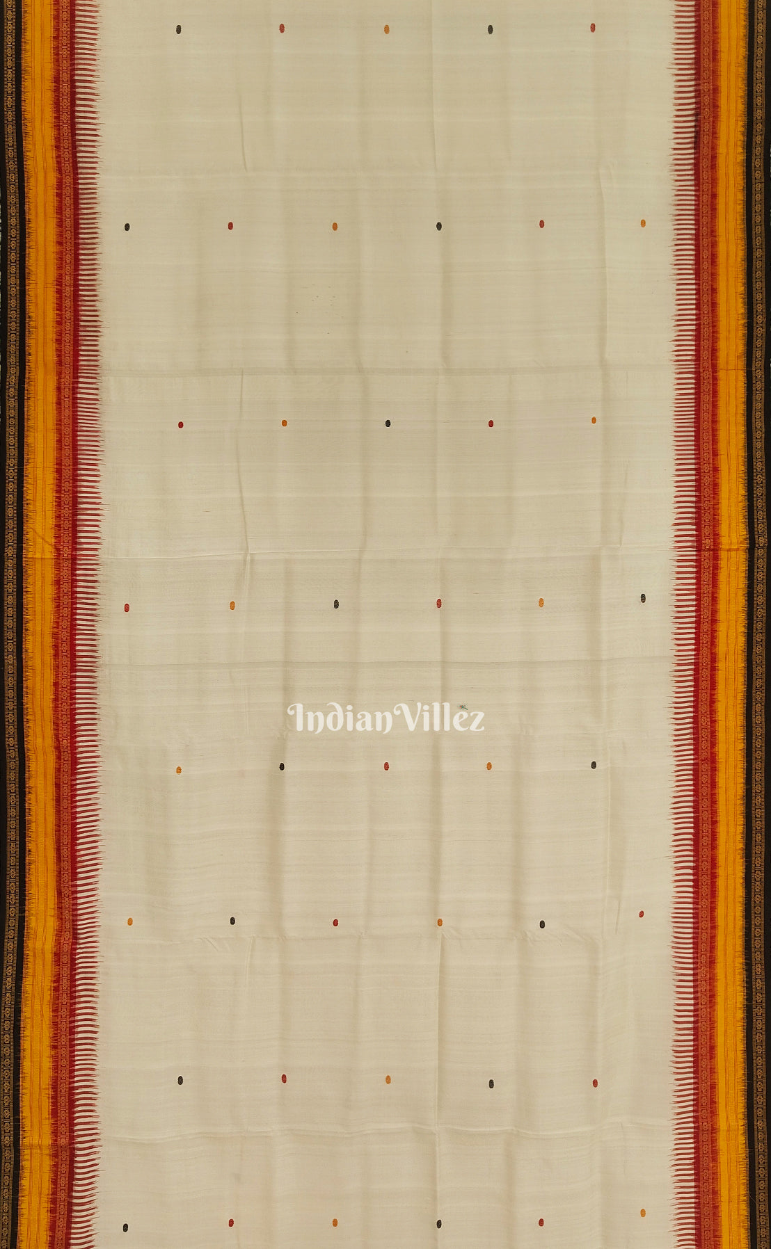 White Doli Barat Kathiphera Odisha Ikat Khandua Silk Saree