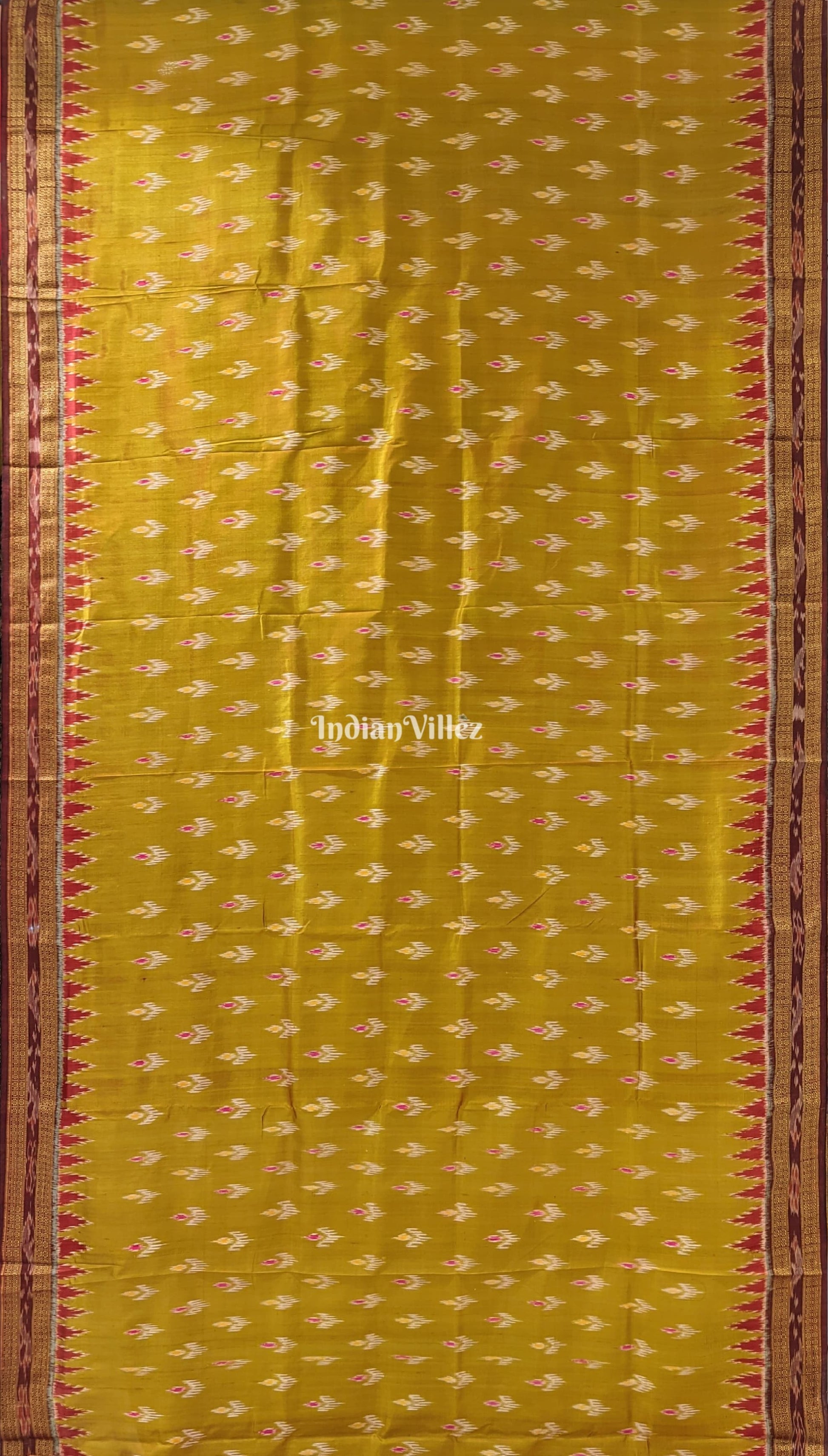 Mehendi Dual Tone Mayur Chandrika Khandua Silk Saree